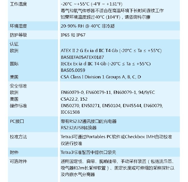 英国crowcon科尔康 Tetra 3 复合式气体检测仪价格|型号 _工业气体检测原理