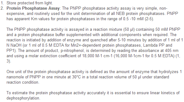 p-Nitrophenyl Phosphate (PNPP)--NEB