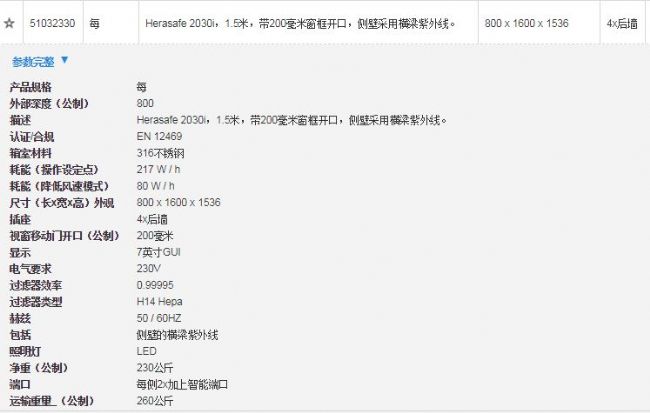 Herasafe 2030i系列全新智能生物安全柜